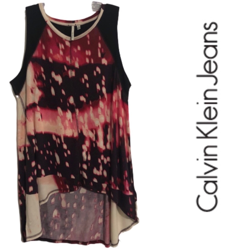 🌺 Calvin Klein Jeans Womens  Hi Low Tank Top Size XL